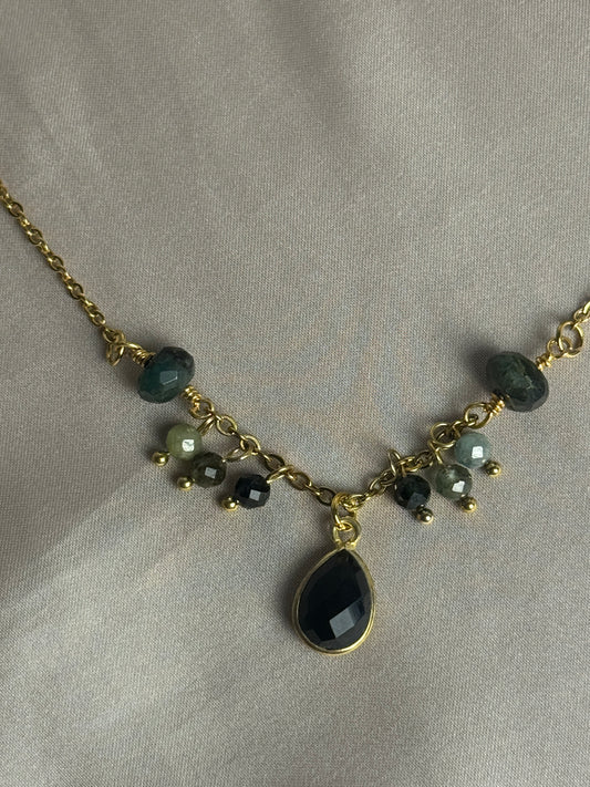 Black onyx pendant necklaces