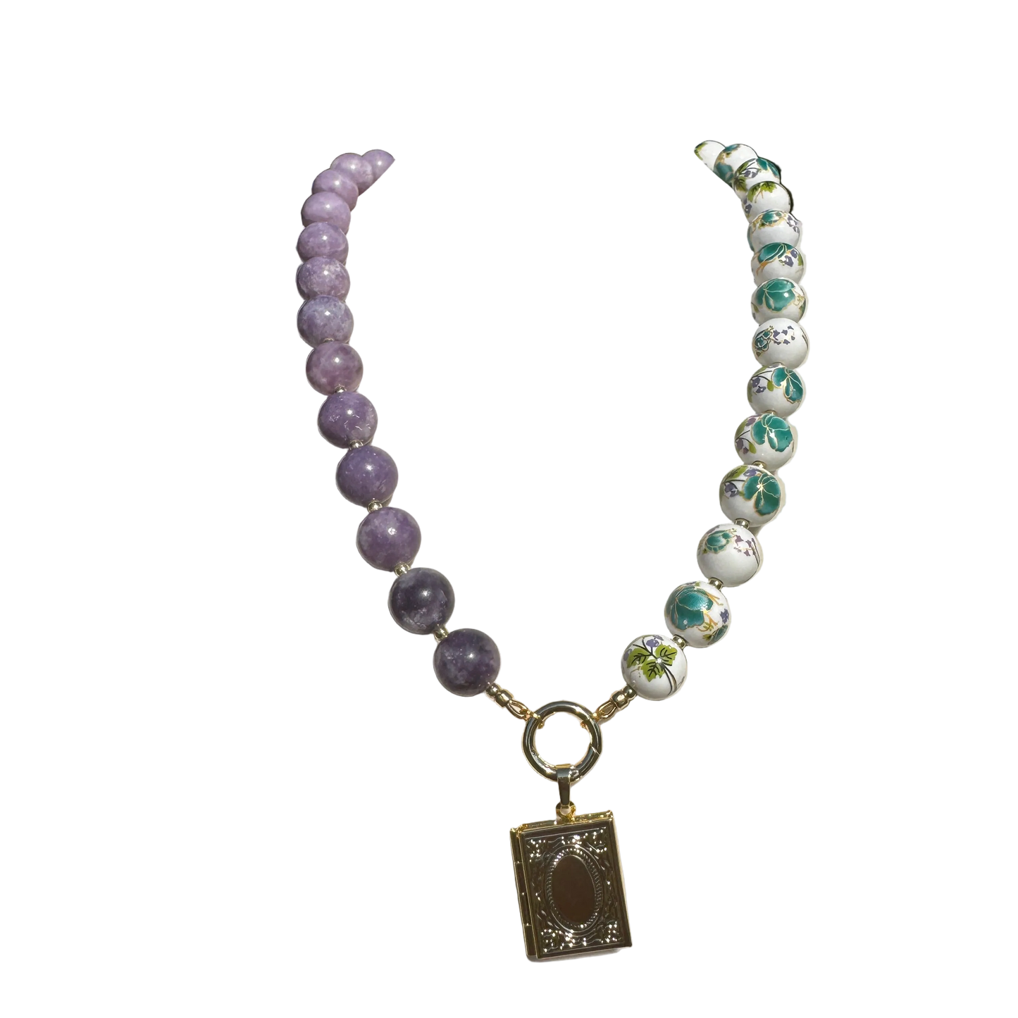 Secret Garden Book Locket Necklace