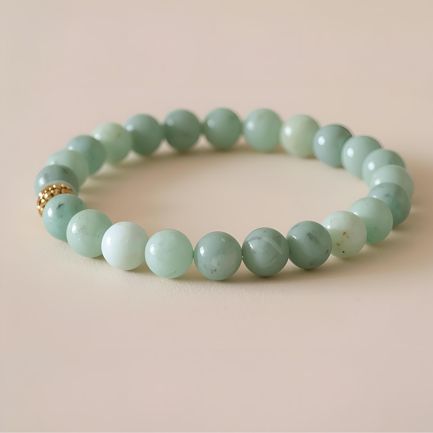 Seafoam wave amazonite stretch bracelet