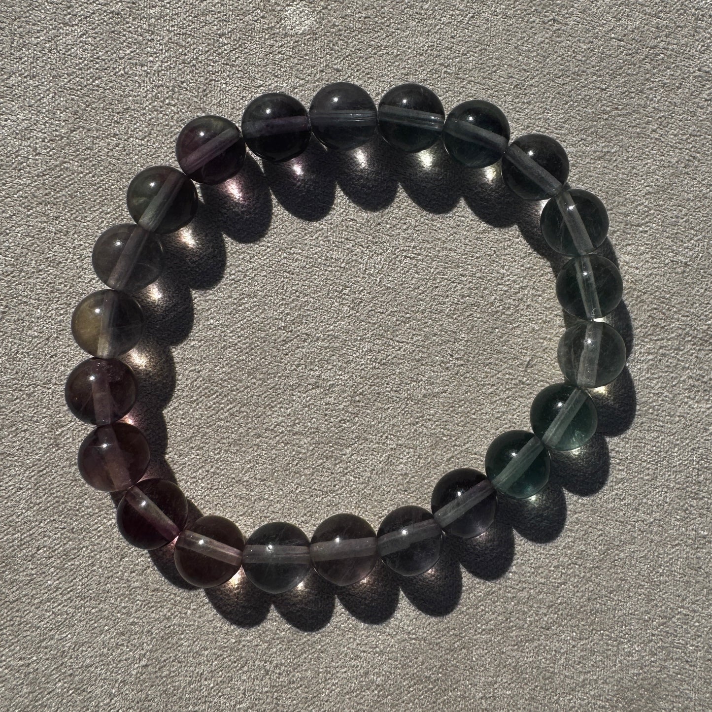 Sparkling Sea Smooth Stone Stretch Bracelets