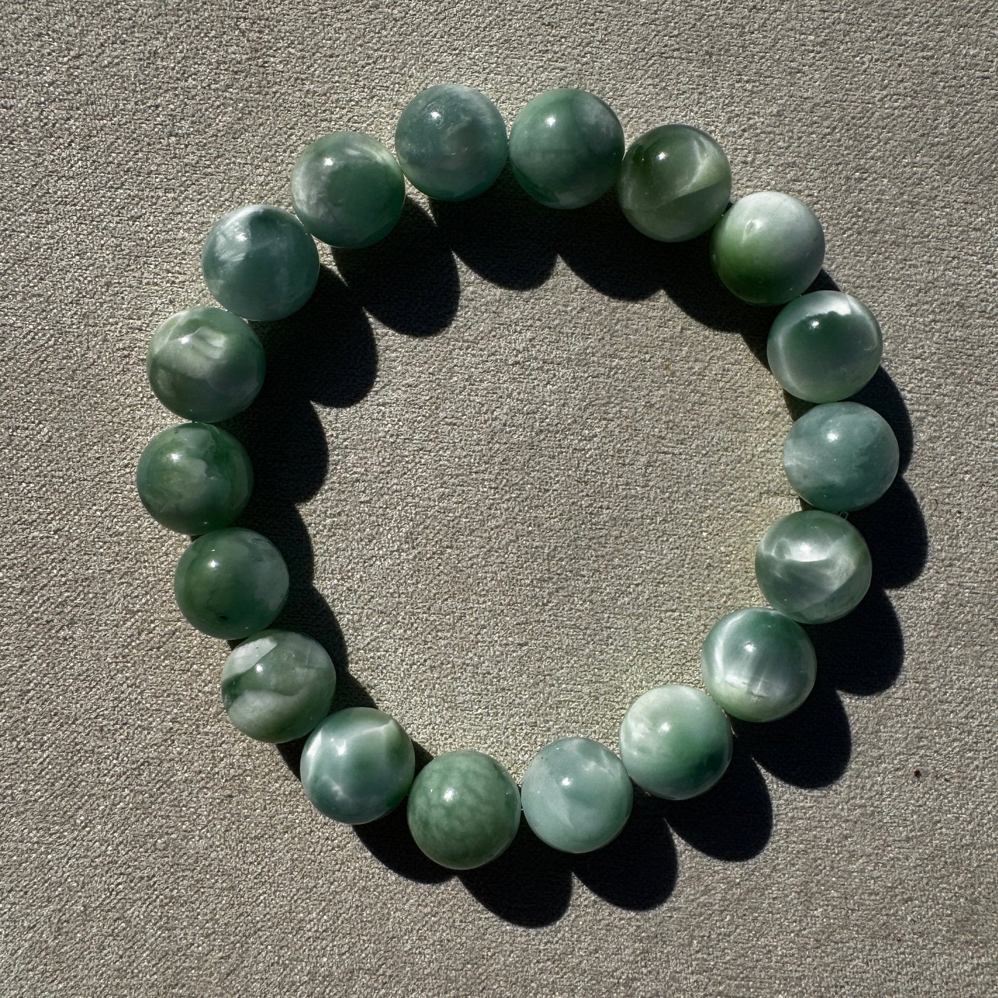 Sparkling Sea Smooth Stone Stretch Bracelets