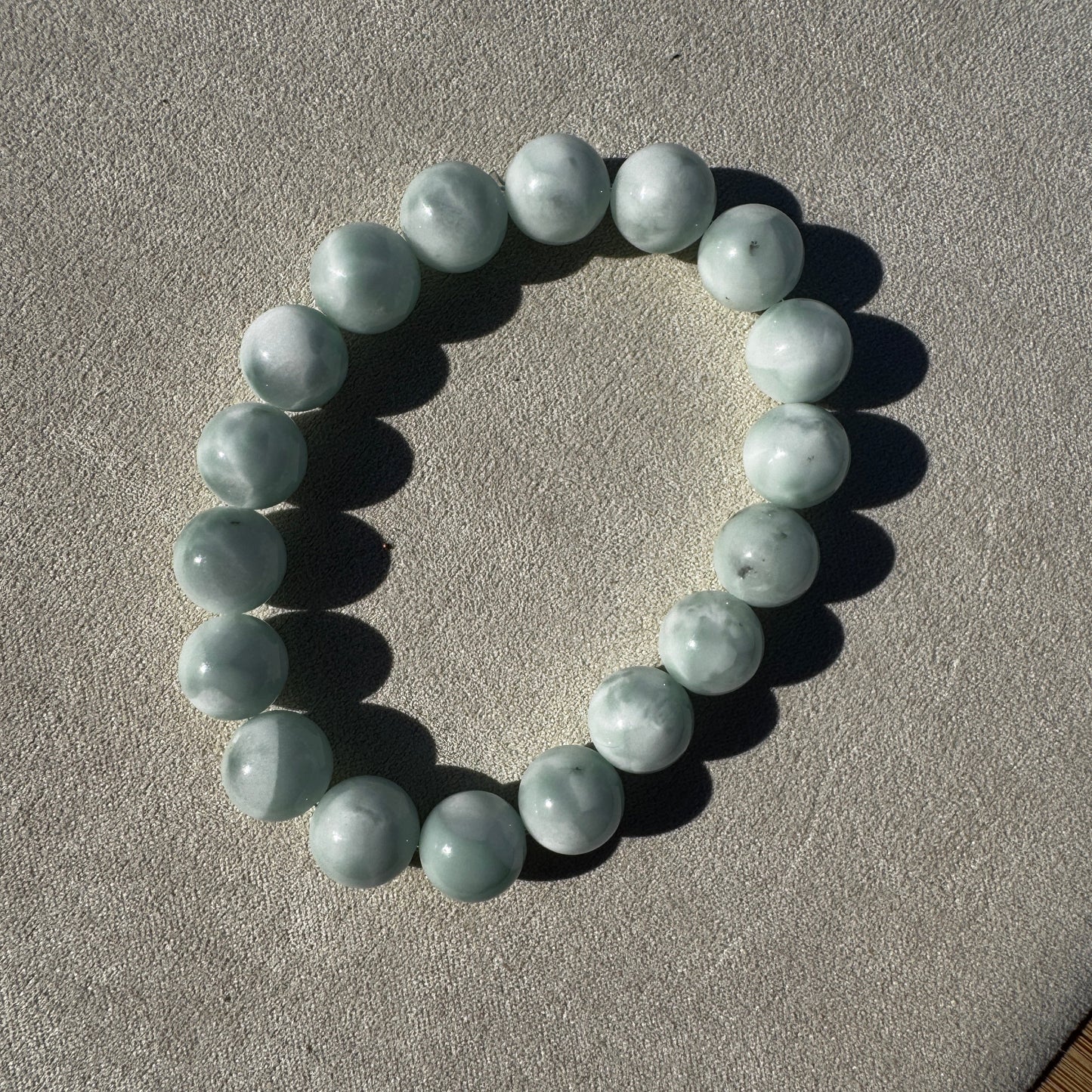 Sparkling Sea Smooth Stone Stretch Bracelets