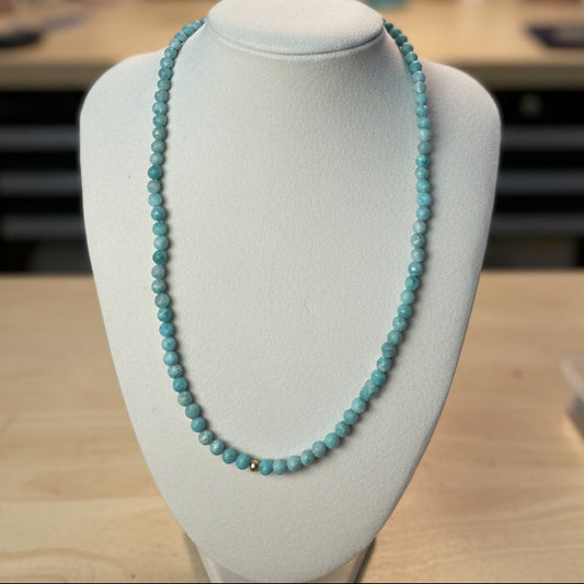 Crystal coast whisper faceted amazonite necklace