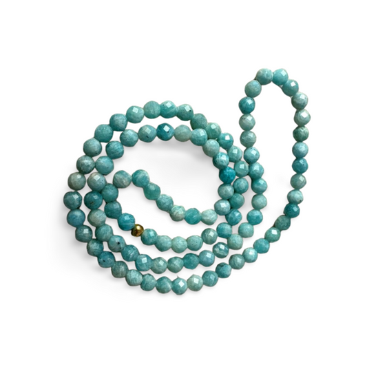 Crystal coast whisper faceted amazonite necklace