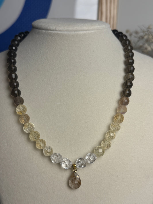 Smoked Lemon, On the Rocks necklace