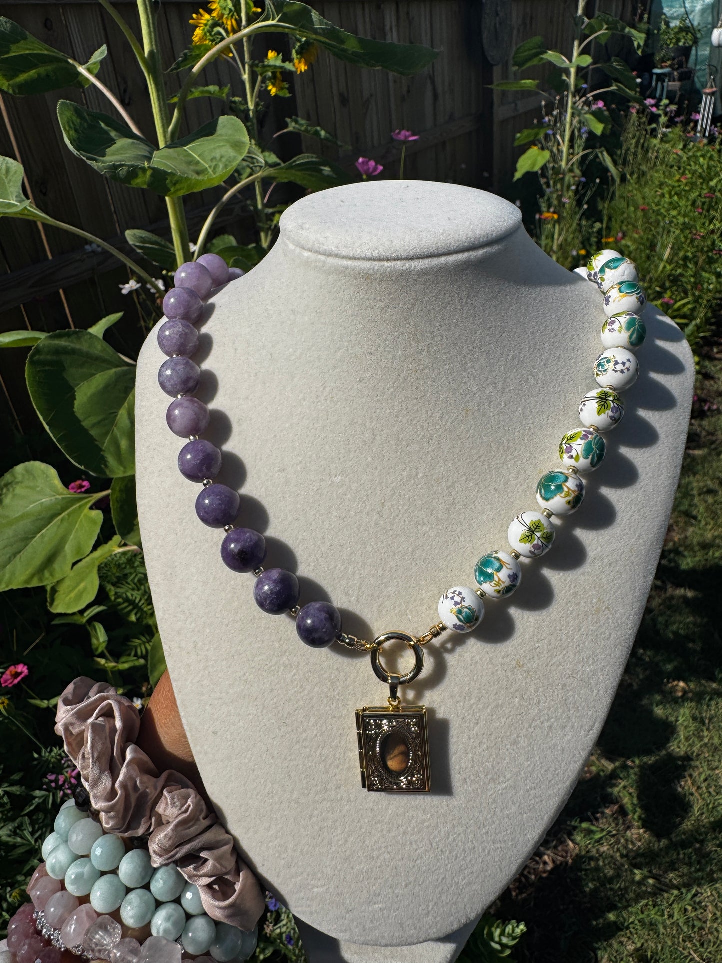 Secret Garden Book Locket Necklace