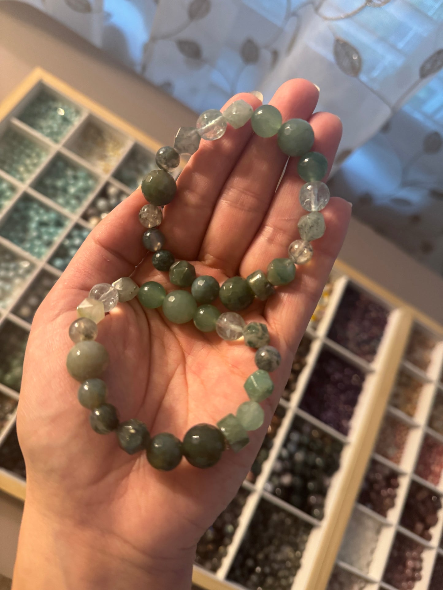 Pick-your-palette gemstone stretch bracelets
