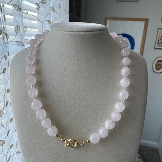 Girlie Pop Rose Quartz Necklace