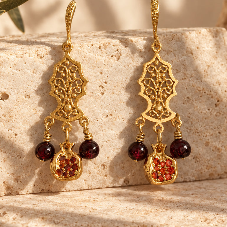 Persephone “Pomegarnet” Earrings