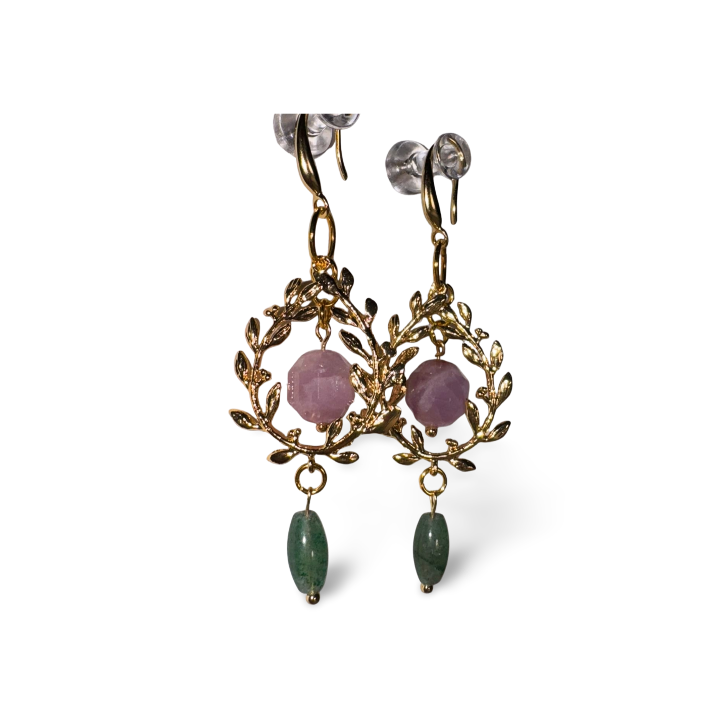 Wreathed in rose earrings