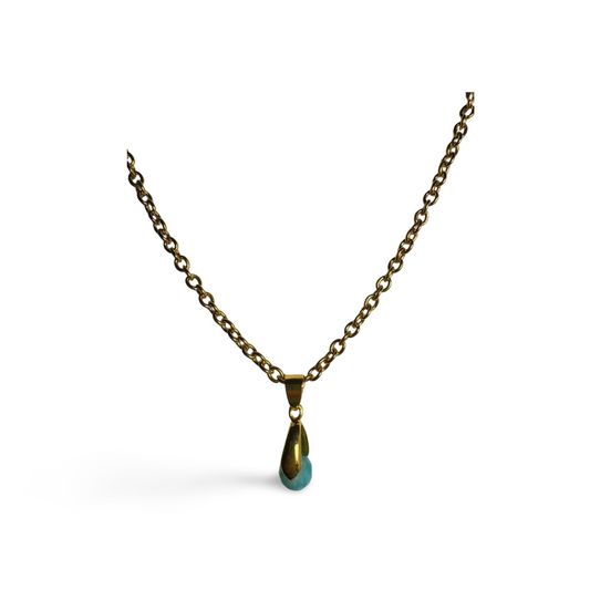 Simple amazonite pendant necklace