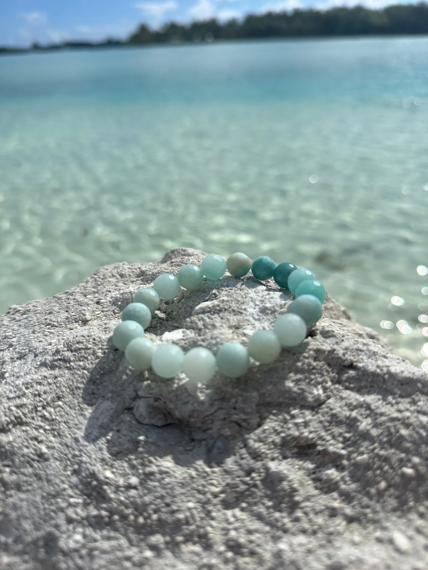 Lagoon Luminance Brazilian Amazonite Silk Knotted Beaded Necklace