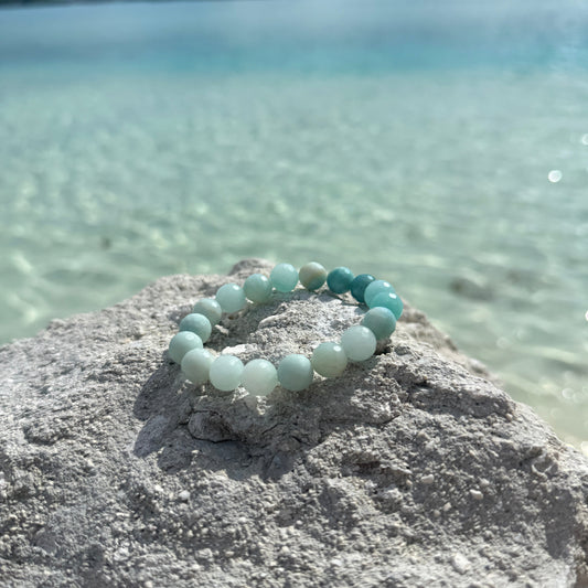 Bora Bora Lagoon Brazilian Amazonite 10 mm Bracelet