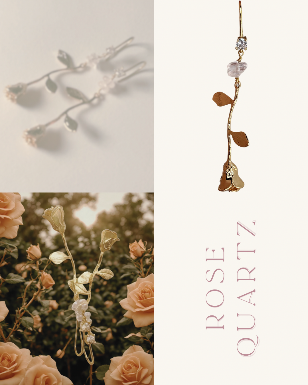 Romance in the rose garden earrings