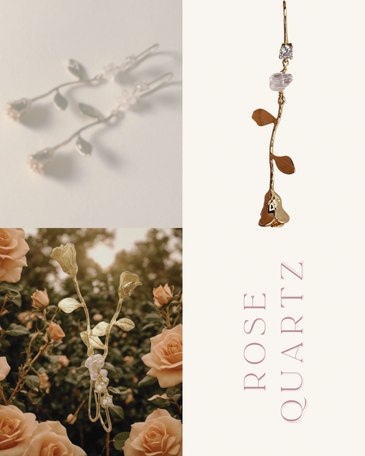 Romance in the rose garden earrings